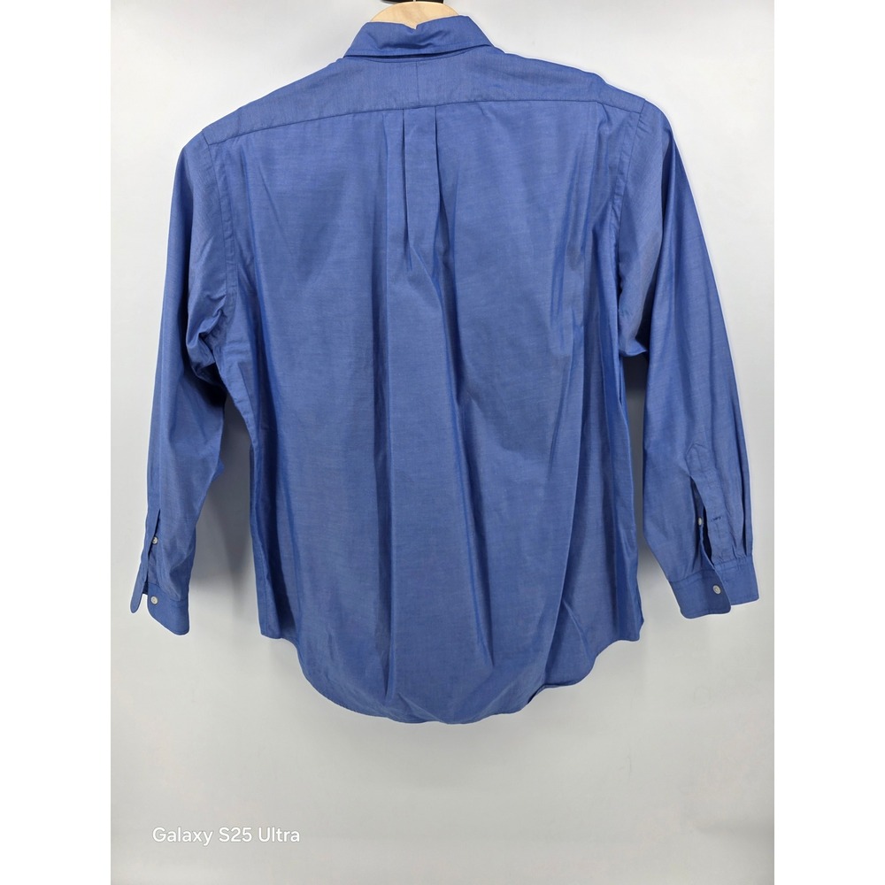 Ralph Lauren Yarmouth Blue Pinpoint Oxford Button Down Shirt Mens 16.5 34/35 - Picture 3 of 8